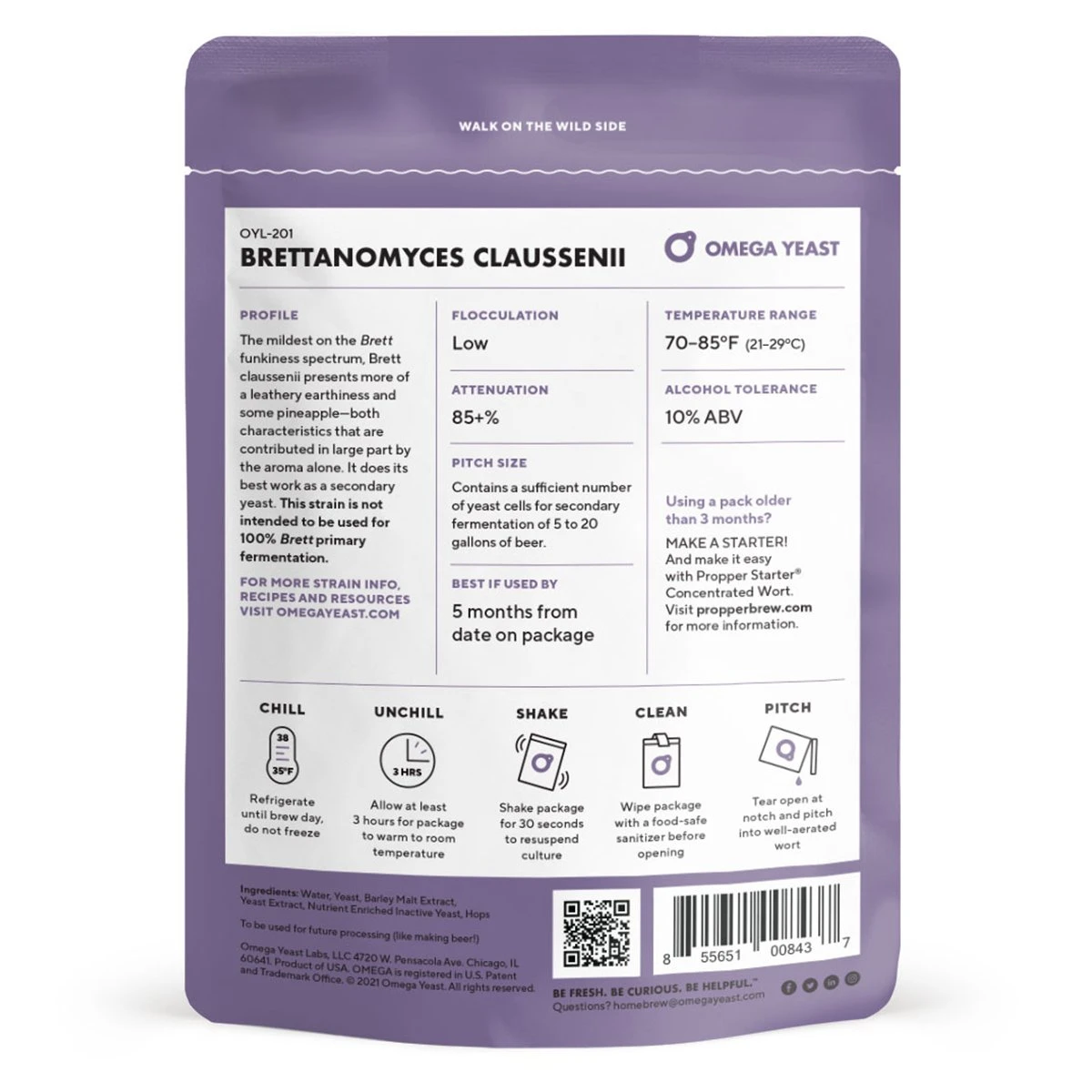 Omega Yeast OYL-201 Brettanomyces Claussenii 2 Omega Yeast OYL-201 Brettanomyces Claussenii - Image 2