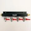 CO2 Distributor 4-Way W/ 1/4" MFL Shutoffs Lead-Free -Northern Brewer Shop k278 co2 distributor 4 way